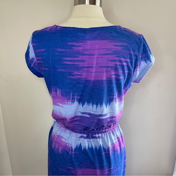 THE NORTH FACE Blue & Purple V-Neck Casual Mini Dress, Medium - Picture 6 of 9